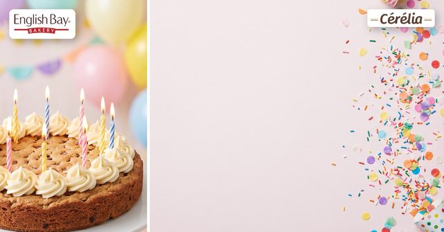 Cookie cake with candles