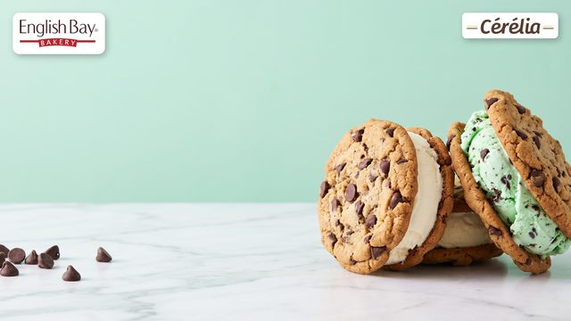 Ice cream cookie sandwiches