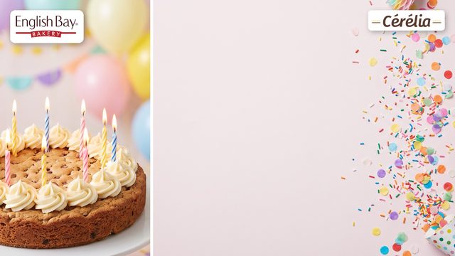 Cookie cake with candles